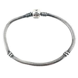 Pandora 925 Authentic Sterling Silver Classic Snake Chain Charm 7” Bracelet